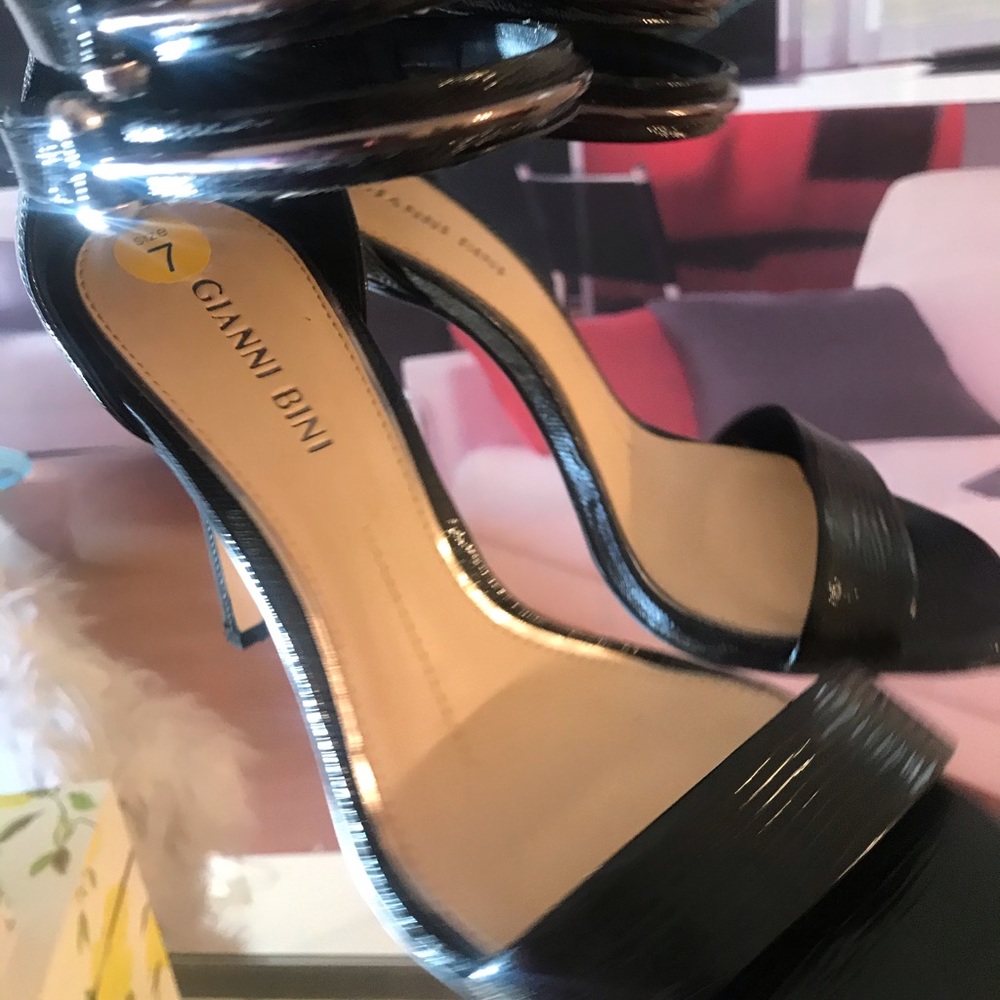 Black Open Toe Heels